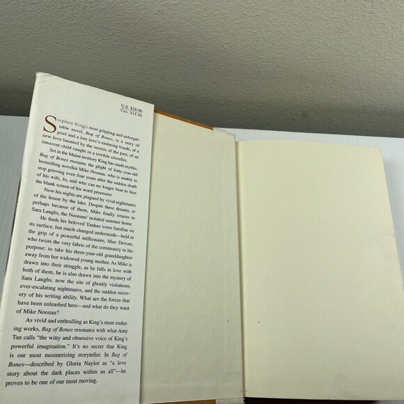 Stephen King Bag of Bones Book First Edition HCDJ 1998 Scribner Book 1st Printin - Picture 10 of 12